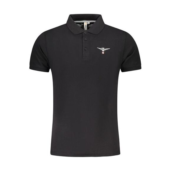 Accademia Militare Black Cotton Men Men's Polo